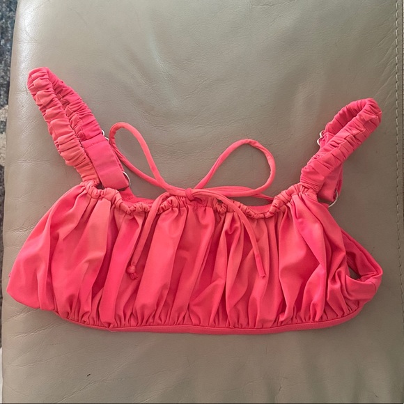 Frankie’s Bikinis pink/red Greta Bikini Top - Picture 3 of 4